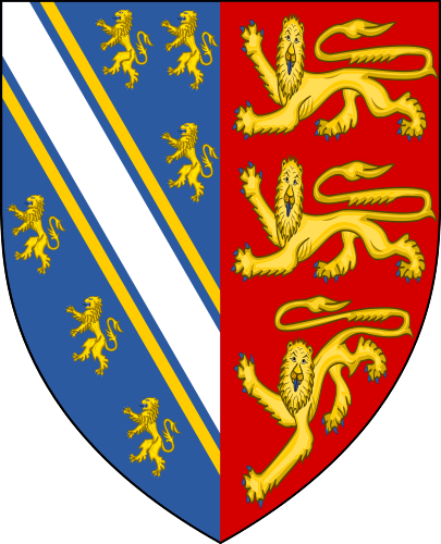 File:Escutcheon of Bohun impaling England.png