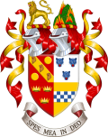 George Grant Francis's arms with the Francis and Grant crests